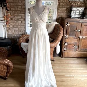 J. Crew Sophia Gown Silk In Silk Chiffon 19836 Ivory Size 2 NEW BRIDAL